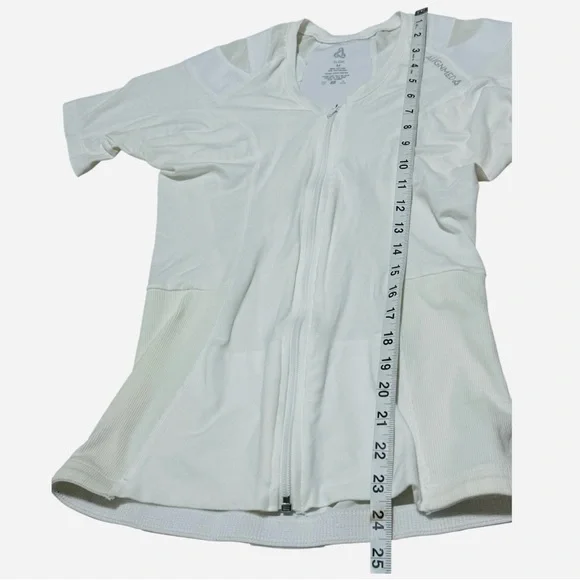 AlignMed Posture Shirt 2.0 Short Sleeve Zip Front Compression Support Top Size M - Picture 8 of 10